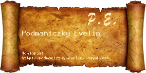 Podmaniczky Evelin névjegykártya